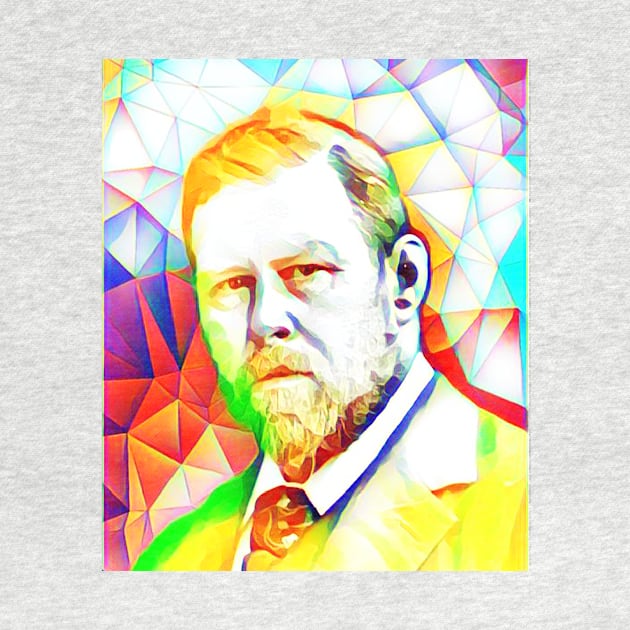 Bram Stoker Colourful Portrait | Bram Stoker Artwork 12 by JustLit